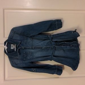 Girls denim belted dress